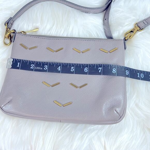 Fossil Gray Chic Slim Crossbody Leather Purse - Picture 9 of 10